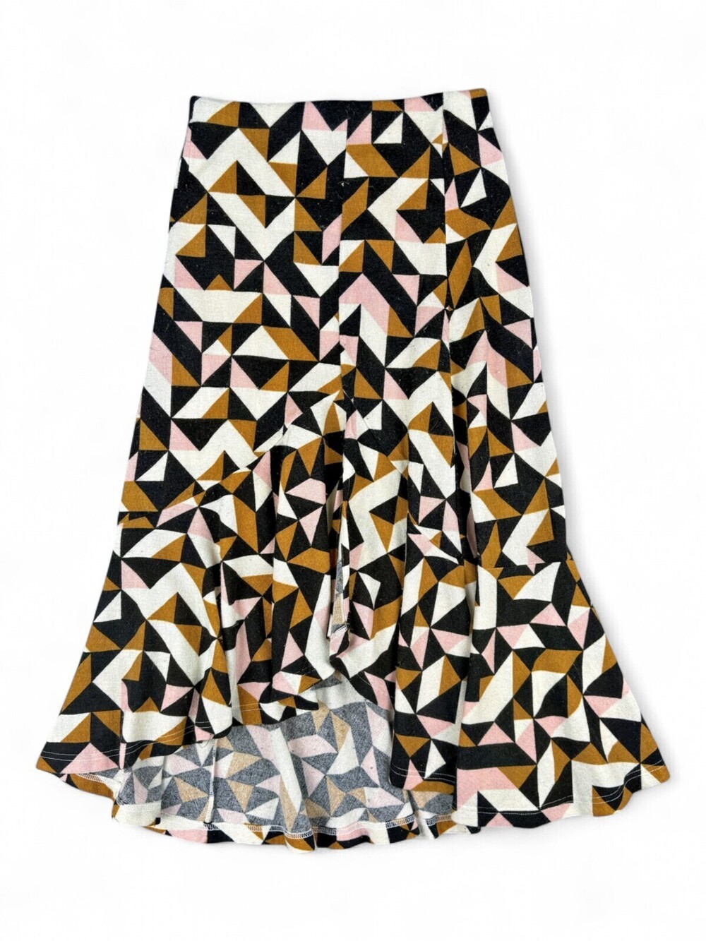 Maeve Asymmetrical Geometric Print Skirt XS
